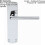 Loops Rounded Straight Bar Handle on Latch Backplate 170 x 42mm Polished Chrome 2