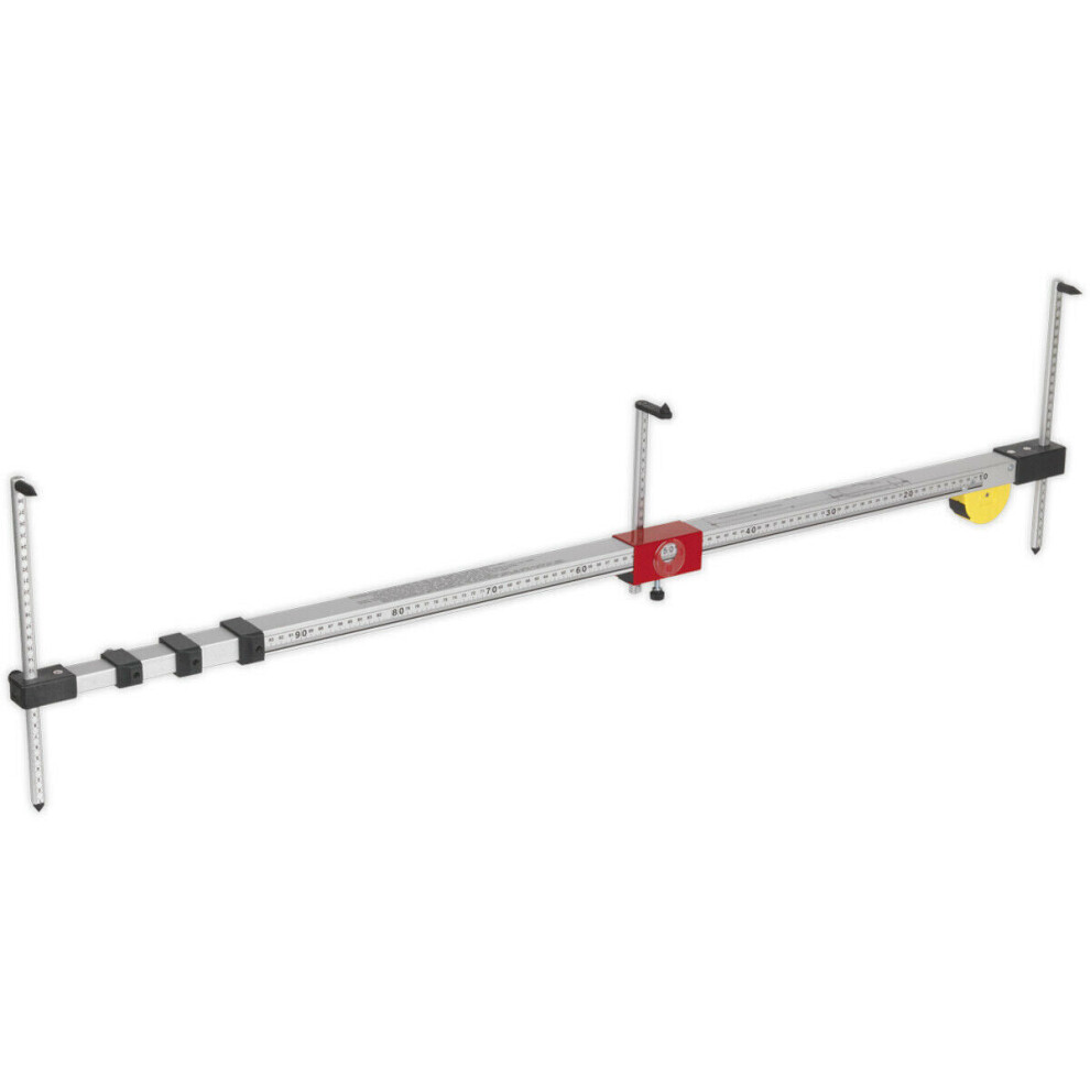 3 Metre Aluminium Telescopic Trammel Gauge - 4 Section - Integral Measuring Tape