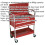 Loops Heavy Duty 2 Level Workshop Trolley - Lockable Top & 2 Drawers - Four Castors 2