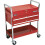 Loops Heavy Duty 2 Level Workshop Trolley - Lockable Top & 2 Drawers - Four Castors 3