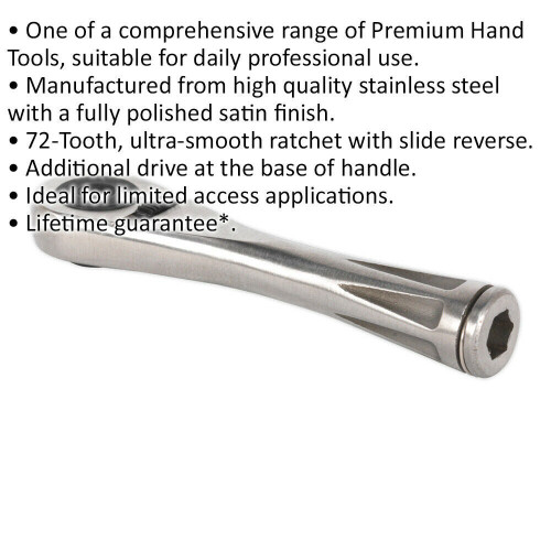 Loops Micro Ratchet Bit Driver - 1/4" Hex Drive - 72-Tooth Ratchet - Additional Drive 1