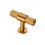 Loops 4x Knurled Cupboard T Shape Pull Handle 50 x 13mm Satin Brass Cabinet Handle 2