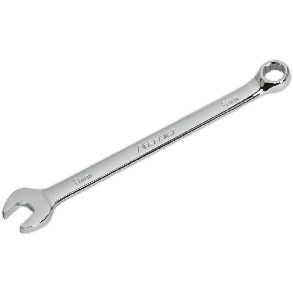 8mm Steel Combination Spanner - Long Slim Design Combo Wrench - Chrome Vanadium