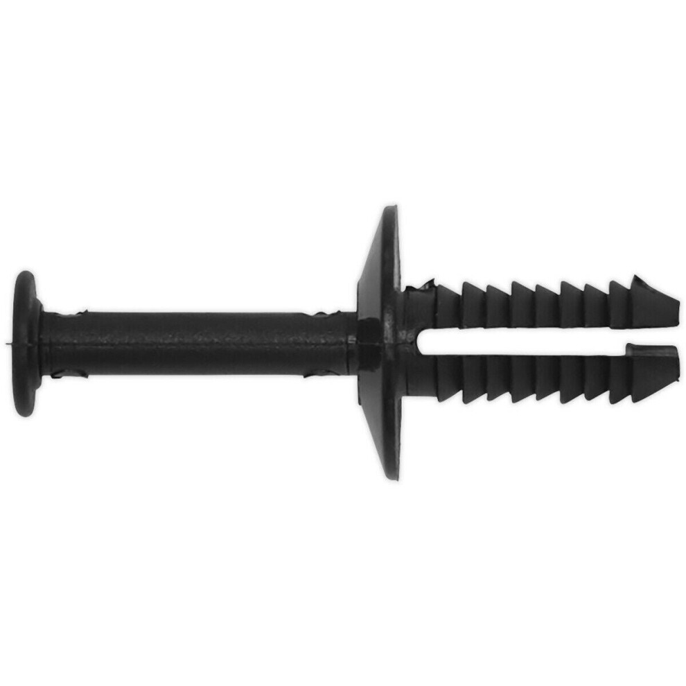 Loops 20 Pack Black Push Rivet Trim Clip - 15Mm X 36Mm - Universal Vehicle Fitting