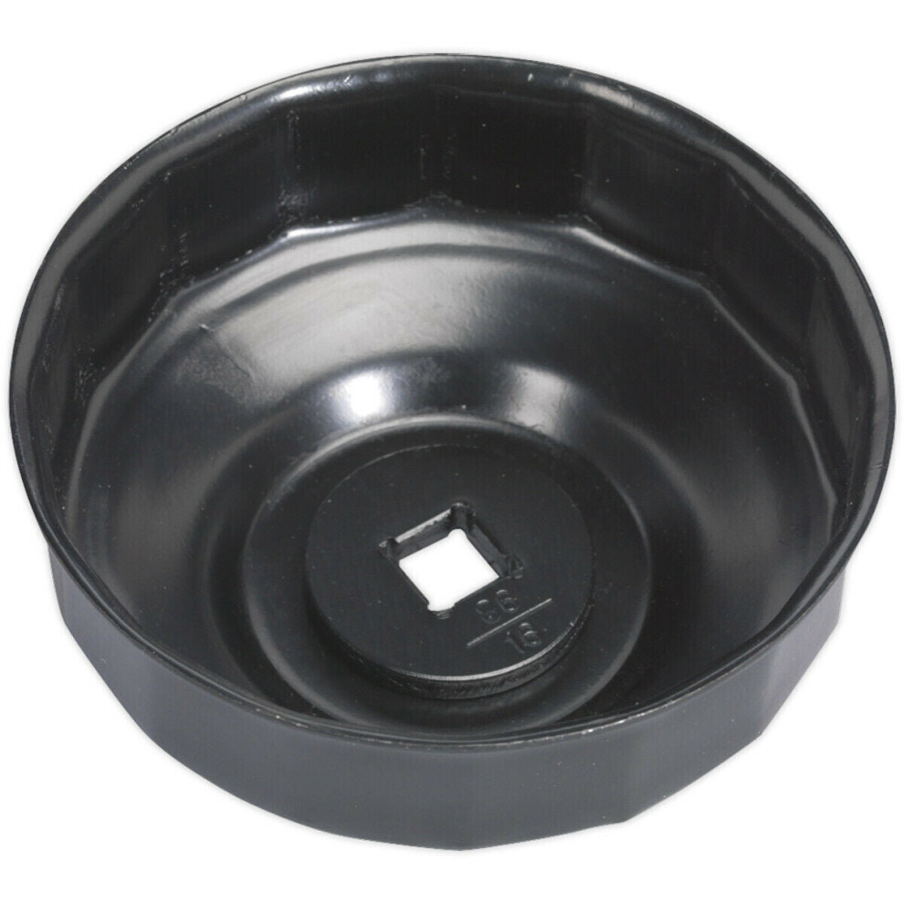 Loops 86Mm Oil Filter Cap Wrench - 16 Flutes - 3/8" Sq Drive - Low Profile Design