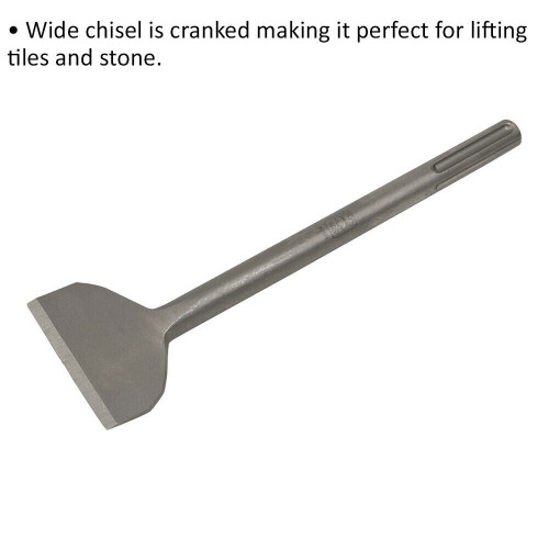 Loops Wide Cranked Chisel - 75 x 300mm - SDS Max - Breaker Chisel Tile Stone Lifting 1