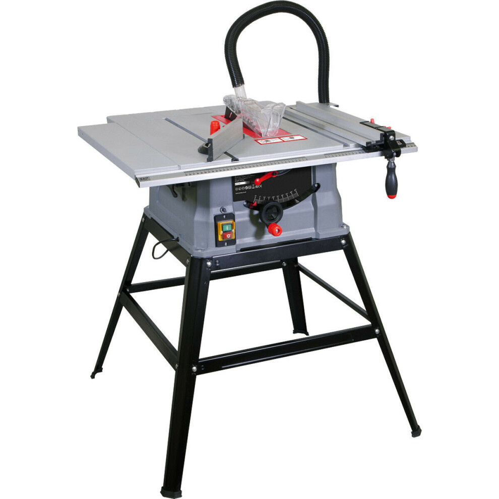Aluminium Table Saw - 40 Tooth TCT Blade - 1500W Motor - Sturdy Metal Stand