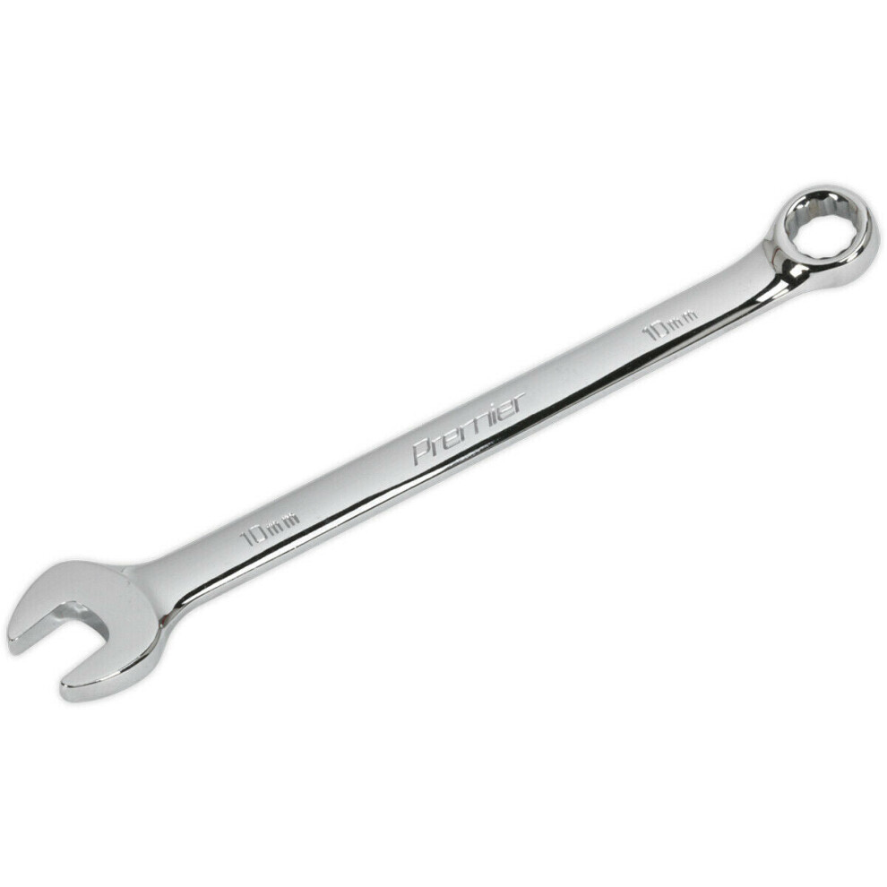 10mm Steel Combination Spanner - Long Slim Design Combo Wrench - Chrome Vanadium