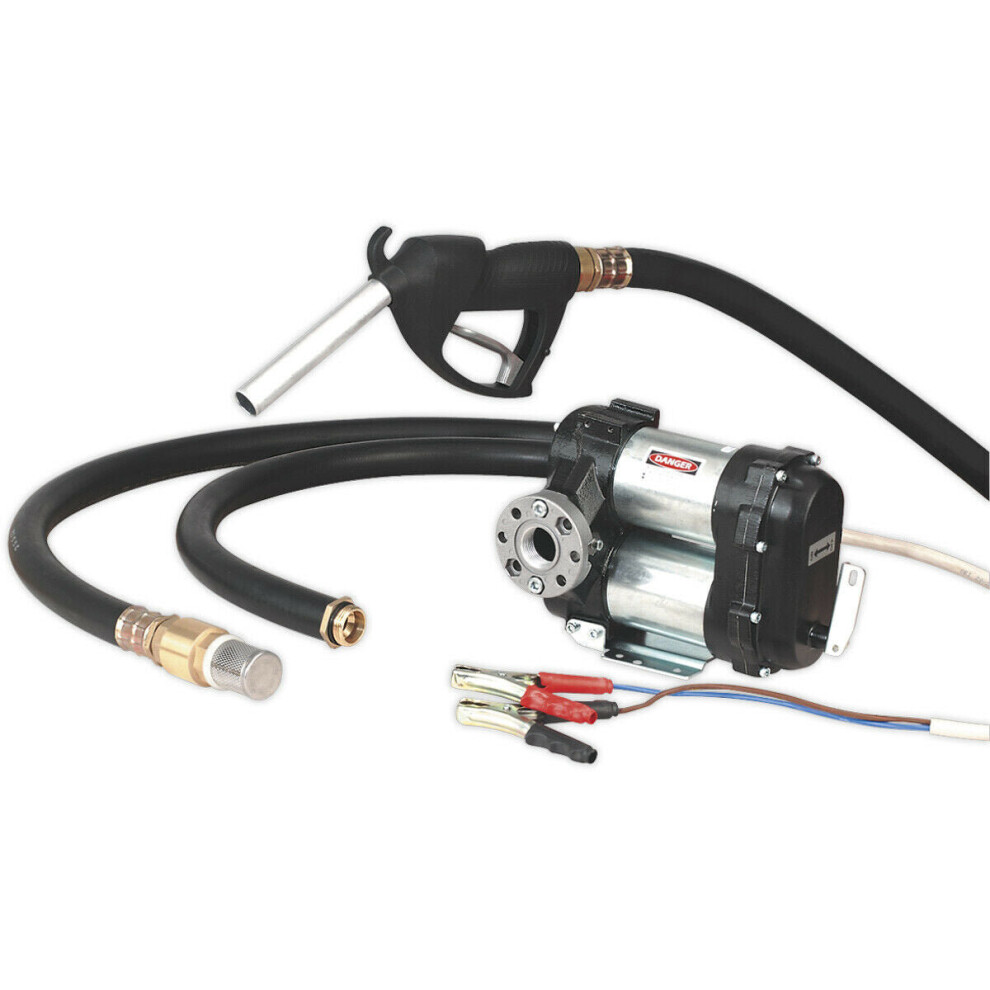 Loops 24V High Volume Diesel & Fluid Transfer Pump - High Flow Unit - Cast Iron Pump
