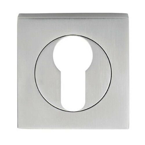 Loops Square Euro Profile Escutcheon 52 x 52mm Concealed Fix Satin Chrome 1