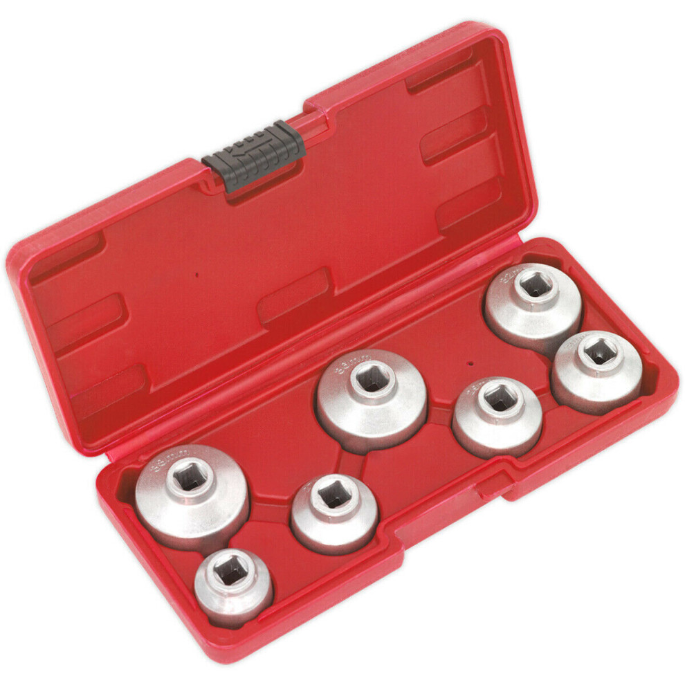7 Piece Oil Filter Cap Wrench Set - 3/8" Sq Drive - Low Profile Design - Case 5056581942487