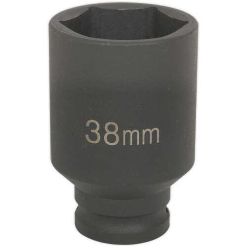 Loops 38mm DEEP Impact Socket Bit - 1/2" Square Drive - Ball Joint & Flywheel Nuts 2