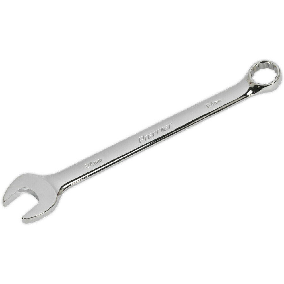 Loops 24Mm Steel Combination Spanner - Long Slim Design Combo Wrench - Chrome Vanadium