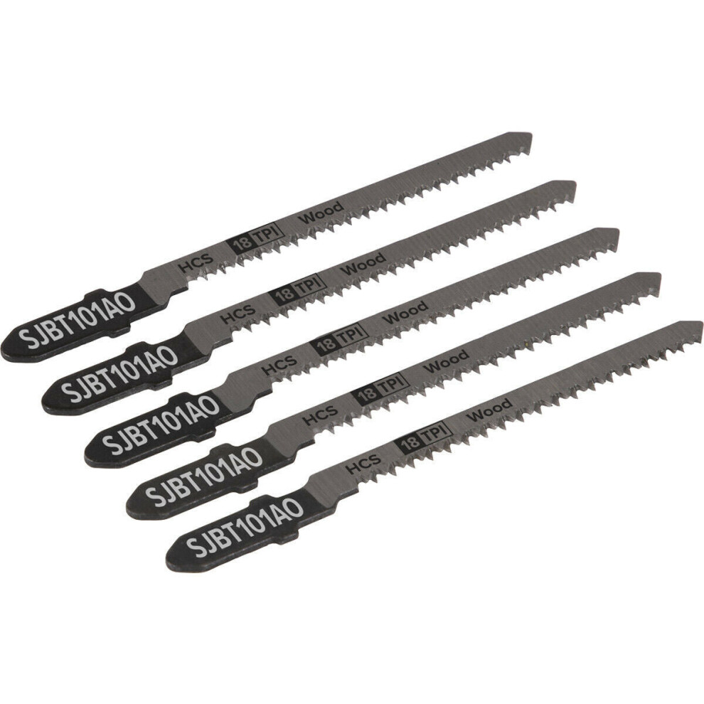 5 Pack - 83Mm Hardwood Jigsaw Blade Set - 18 Tpi - Ground Taper Precision Cut 5056581919083