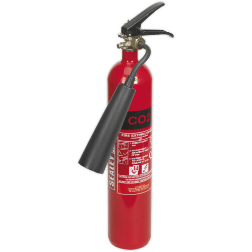 Loops 2kg Carbon Dioxide Fire Extinguisher - Lightweight Aluminium - Refillable 2