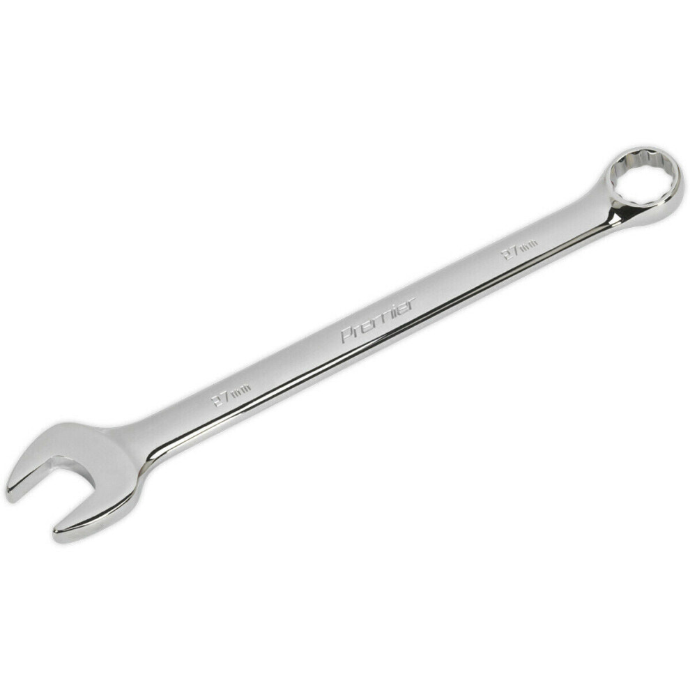 Loops 27Mm Steel Combination Spanner - Long Slim Design Combo Wrench - Chrome Vanadium