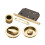 Loops Sliding Bathroom Door Flush Pull Set Turn and Release Lock Satin Brass 4