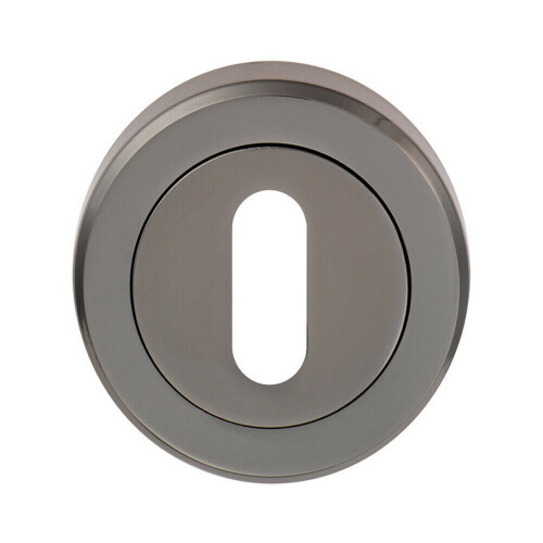 Loops 51mm Lock Profile Escutcheon Chamfered Edge Concealed Fix Black Nickel 2