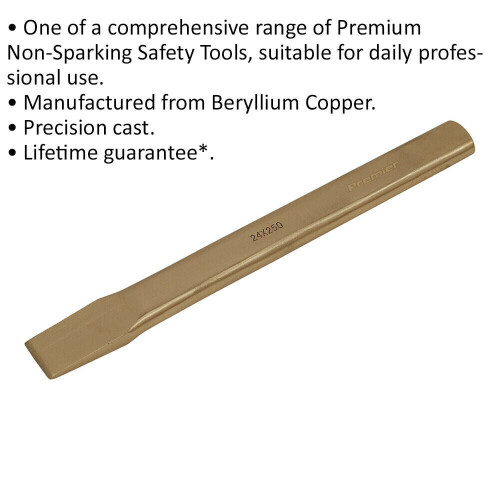 Loops Non Sparking Flat Chisel - 24mm x 250mm - Precision Cast - Beryllium Copper 1