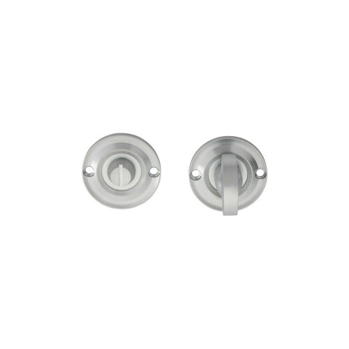 Loops Small Bathroom Thumbturn Lock And Release Handle 67mm Spindle Satin Chrome 1
