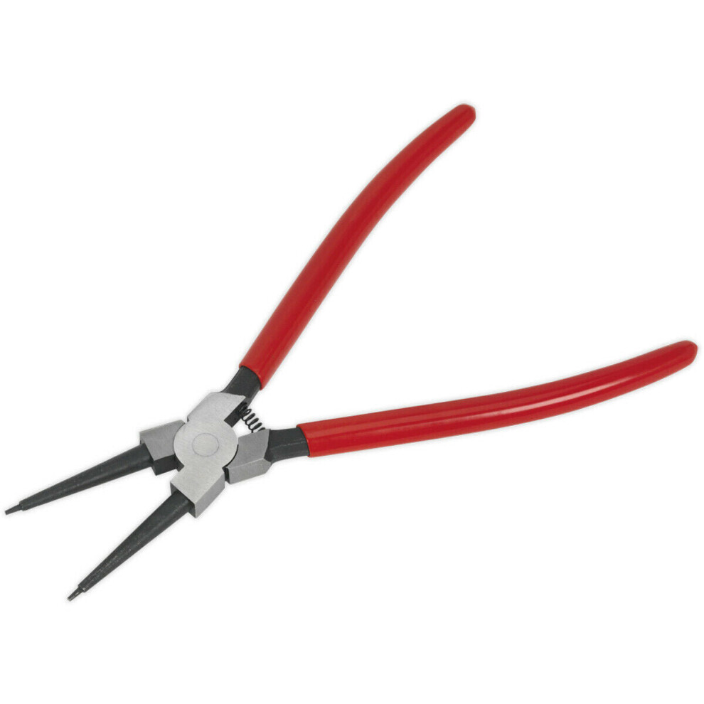 Loops 230Mm Straight Nose Internal Circlip Pliers - Spring Loaded Jaws - Non-Slip Tips