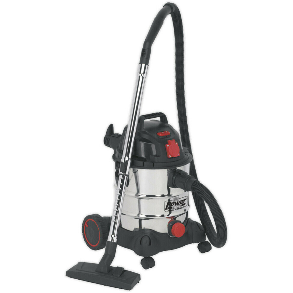 1400W Industrial Wet & Dry Vacuum Cleaner - 20L Steel Drum - Auto Start Feature