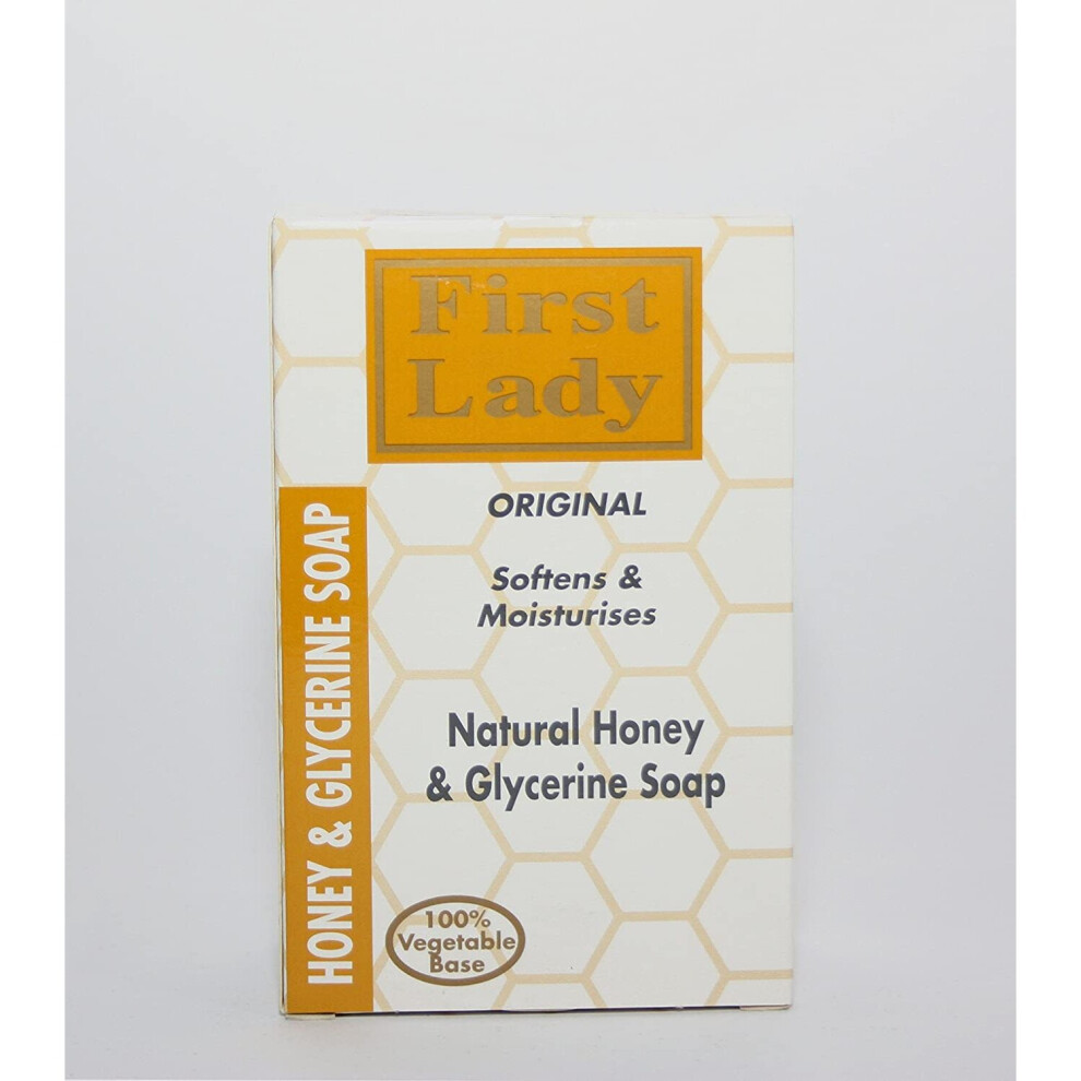 NATURAL HONEY & GLYCERIN SOAP | MOISTURISES | SOFTENS | BEAUTY BAR 200g - With PURE HONEY & PURE GLYCERINE - 100% Vegetable Base - Suitable for