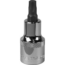 T40 TRX Star Socket Bit - 1/2" Square Drive - PREMIUM S2 Steel Head Knurled Grip