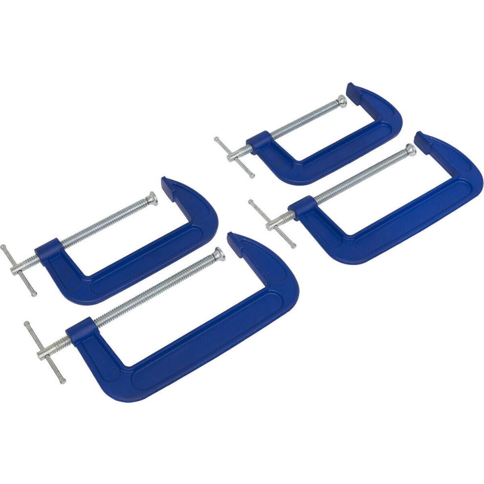 Photos - Vise 4 Piece G-Clamp Set - Heavy Duty Forged Clamp - 2x 150mm and 2x 200mm Clamps Carpenters-Woodwork-Clamp-Metal-Wood-Adjustable