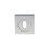 Loops Square Lock Profile Escutcheon 51 x 51mm Concealed Fix Polished Chrome 2