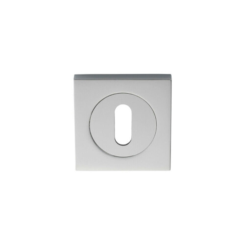 Loops Square Lock Profile Escutcheon 51 x 51mm Concealed Fix Polished Chrome 1