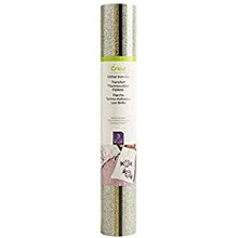 3 hojas flexibles para planchar con purpurina negra, dorada y plateada de 12" x 12" - Cricut