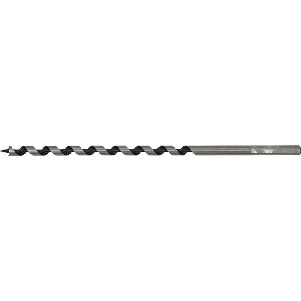 8 x 235mm Hardened Auger Wood Drill Bit - Hexagonal Shank - Woodwork Timber