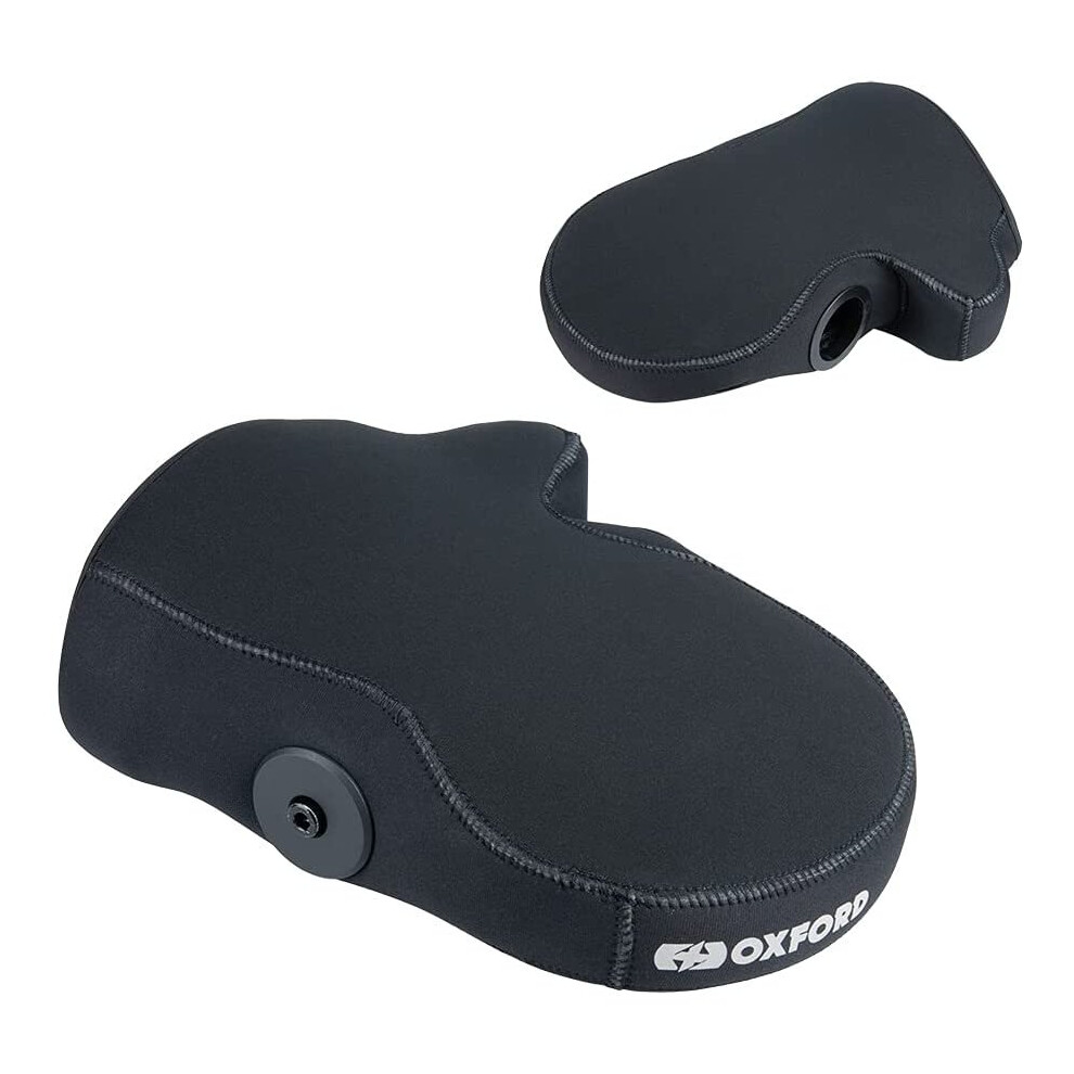 Oxford Products Bar End Motorcycle Bike Handlebar Muffs Neoprene Weather Protection, One Size, Ox393 Black 5030009143915