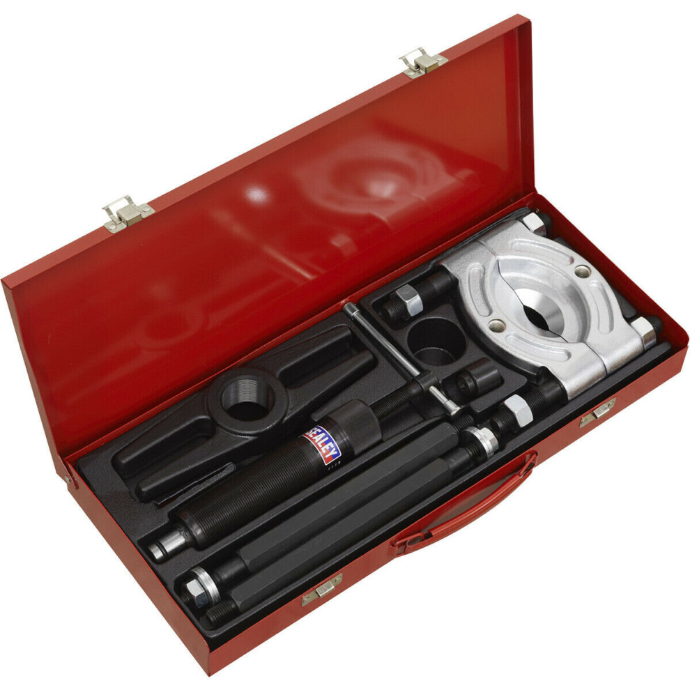Loops 8 Pc Hydraulic Bearing Separator & Puller Set - 10 Tonne Hydraulic Ram - Case