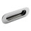 Loops 2x Low Profile Recessed Flush Pull 120 x 41mm 13mm Depth Bright Stainless Steel 4