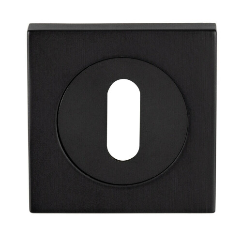 Loops Square Lock Profile Escutcheon 51 x 51mm Concealed Fix Matt Black 1