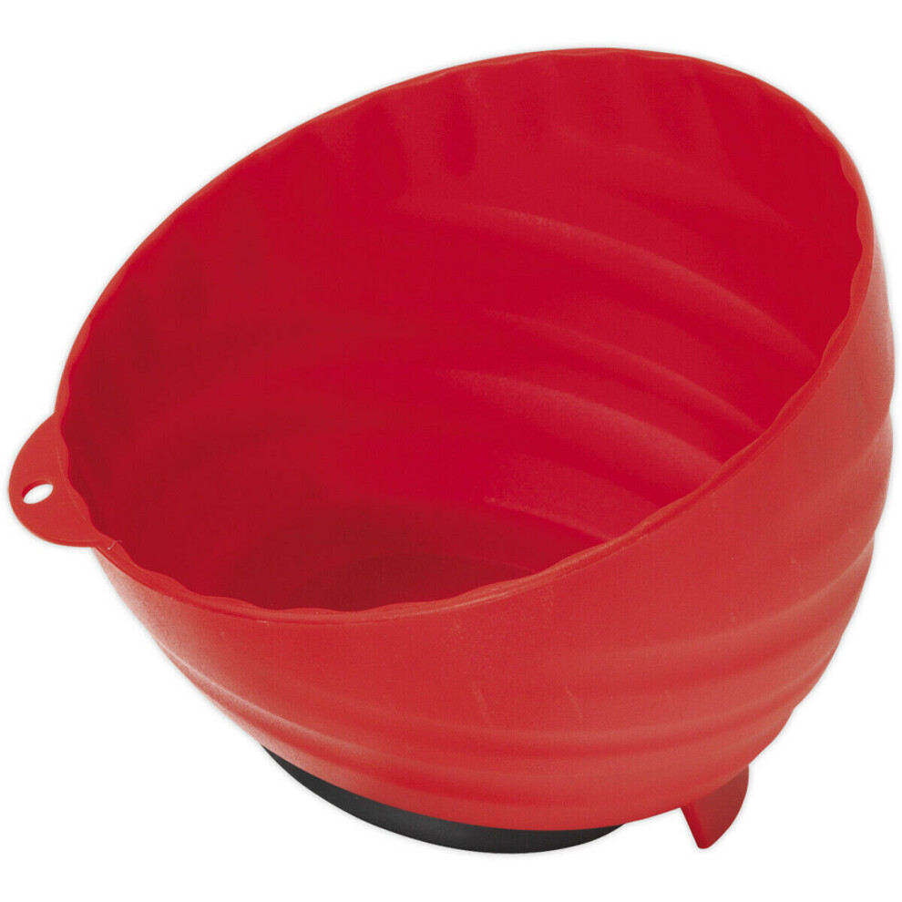Loops 150Mm Red Magnetic Screw & Bits Collector Bowl - Nuts Bolts Washers Parts Dish