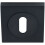 Loops Square Lock Profile Escutcheon 51 x 51mm Concealed Fix Matt Black 4