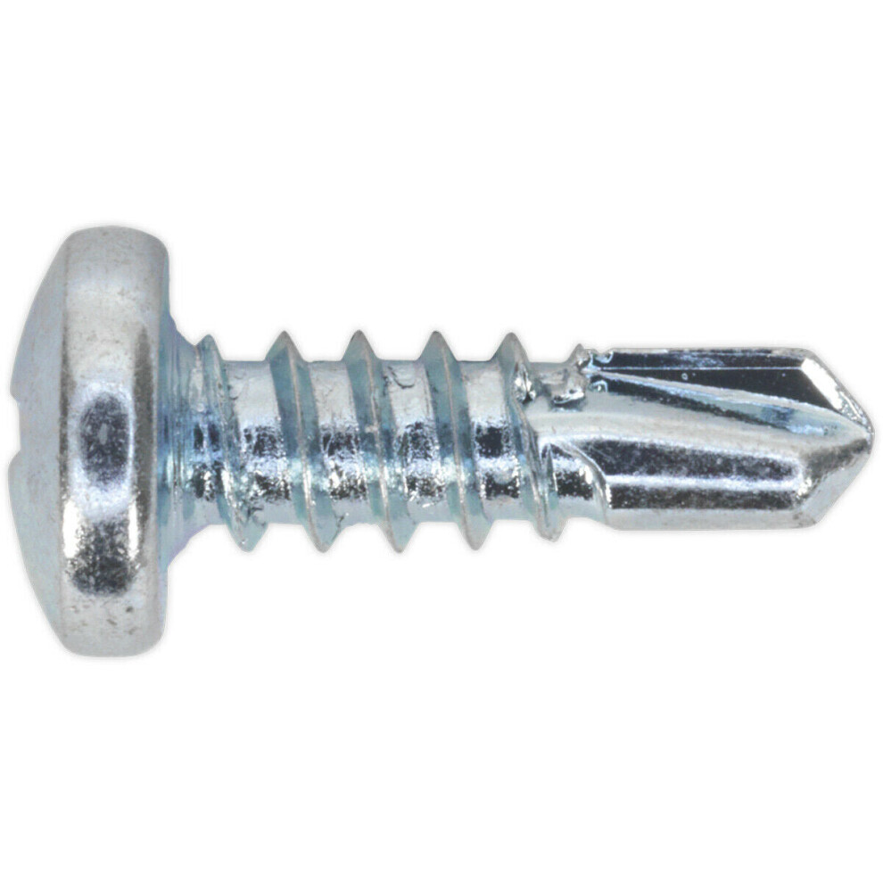 100 PACK 4.2 x 13mm Self Drilling Phillips Pan Head Screw - Zinc Plated Fixings