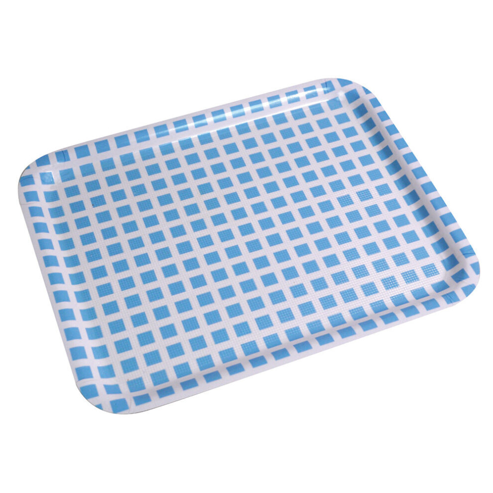Loops Durable Non Slip Lap Tray - Lightweight Easy To Clean Meal Tray - Blue And White