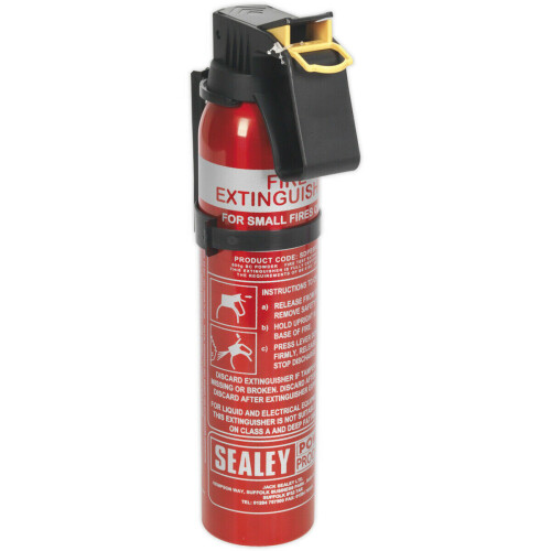 Loops 0.6kg Dry Powder Fire Extinguisher - Wall Mounting Bracket - Disposable 2