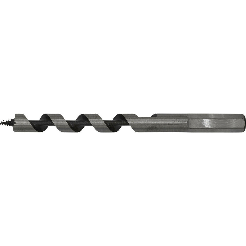 12 X 155Mm Hardened Auger Wood Drill Bit - Hexagonal Shank - Woodwork Timber 5056524261682