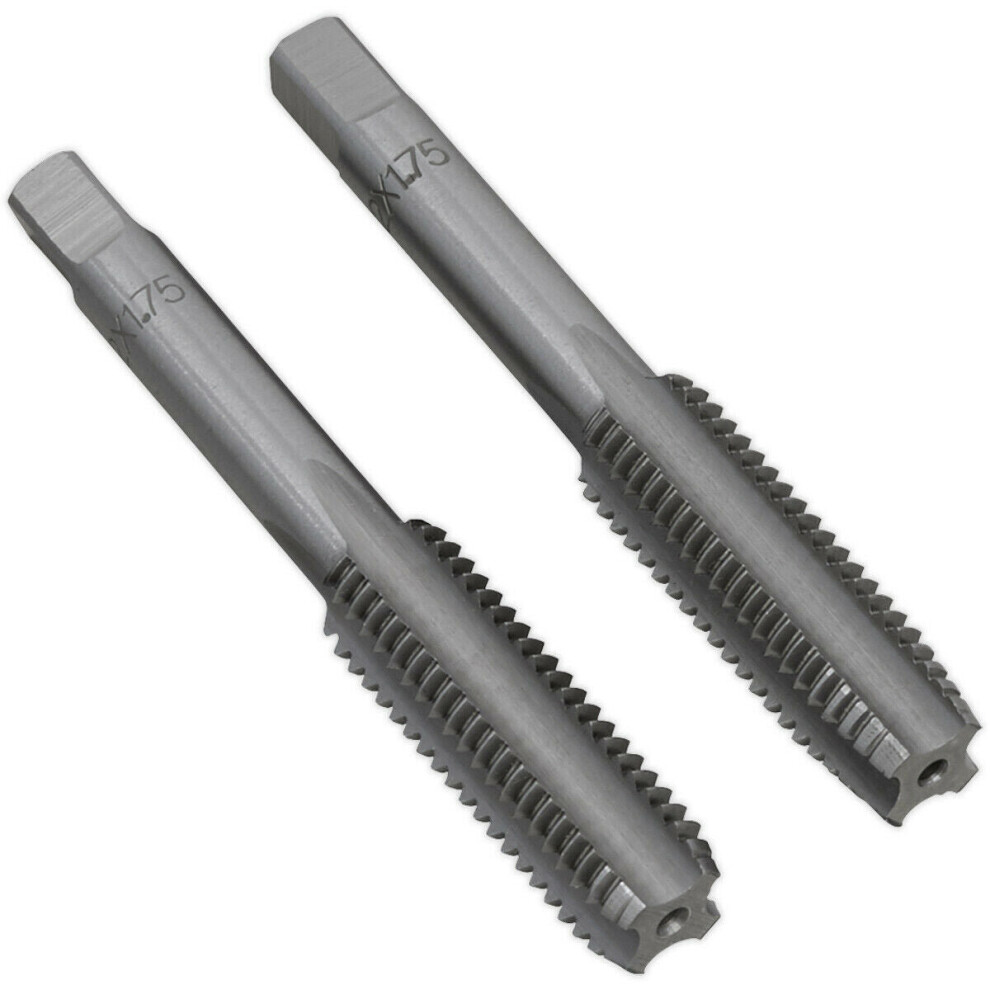 Loops 2 Pack M12 X 1.75Mm Taper & Plug Tap Set - Premium Steel - Socket Threading Bit