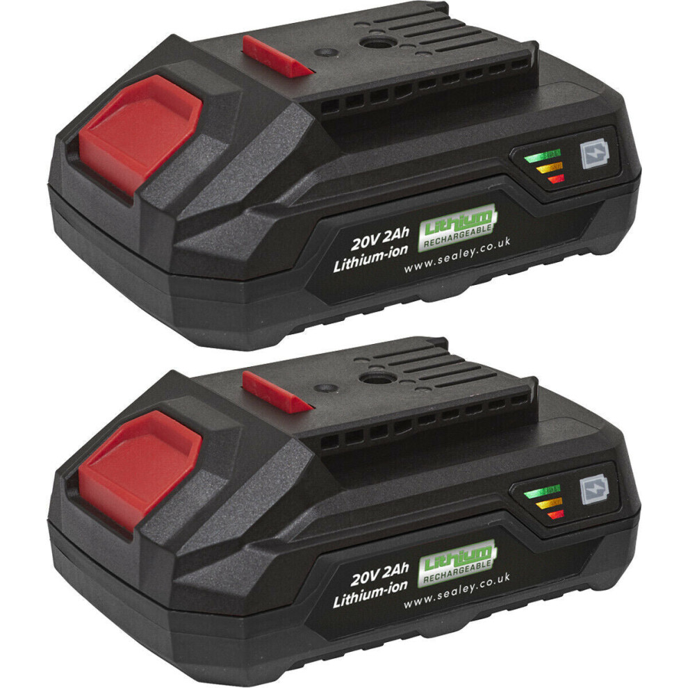 2 PACK Lithium-ion Power Tool Batteries for SV20V Series - 20V 2Ah Battery