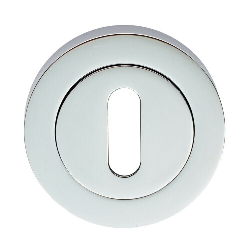 Loops 50mm Lock Profile Round Escutcheon 10mm Depth Concealed Fix Polished Chrome 1