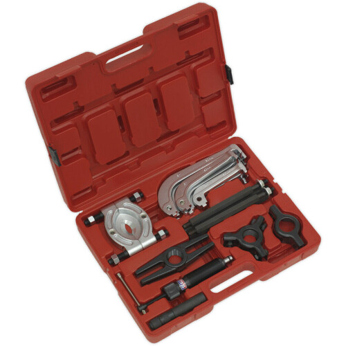 Loops 25 Piece Hydraulic Puller Set - Forged Bearing Separator - 10 Tonne Capacity Ram