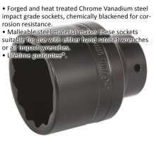 56mm 12 Point Bi-Hex DEEP Impact Socket - 3/4" Sq Drive For Ford Transit Hub Nut