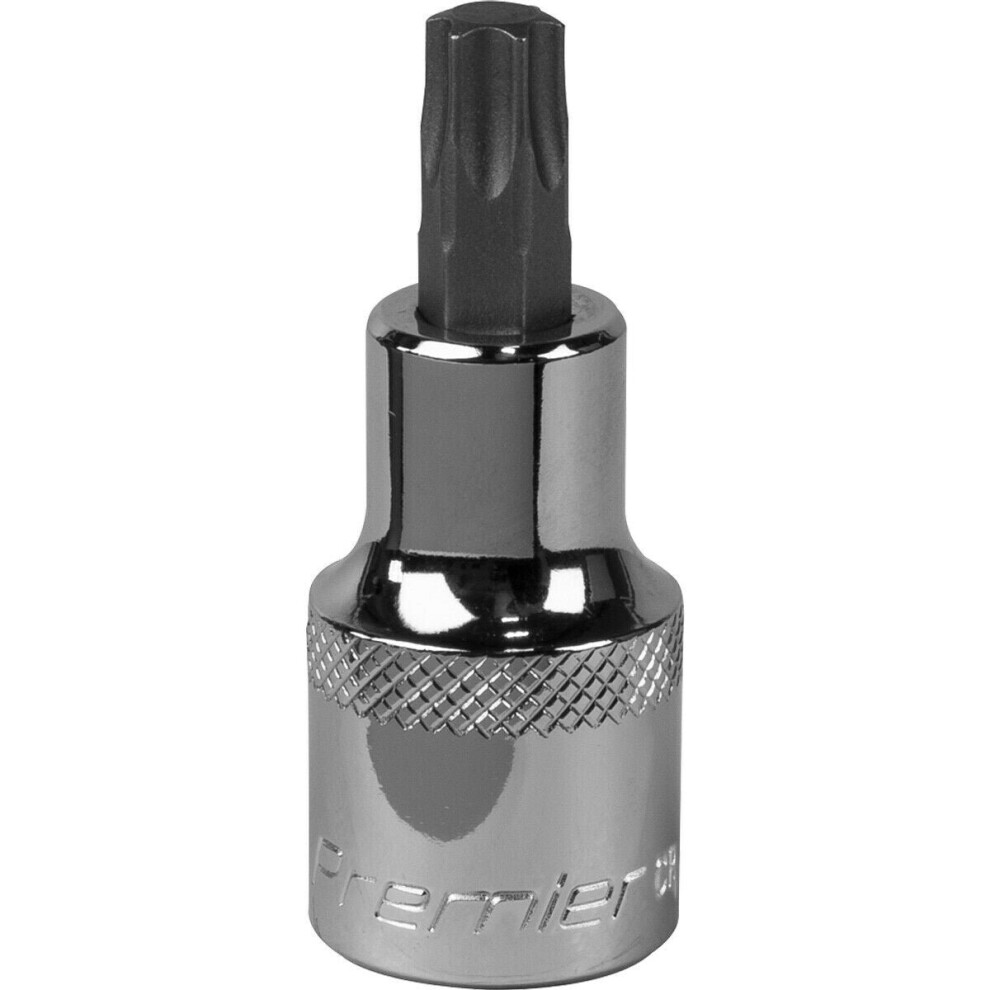 T47 TRX Star Socket Bit - 1/2" Square Drive - PREMIUM S2 Steel Head Knurled Grip