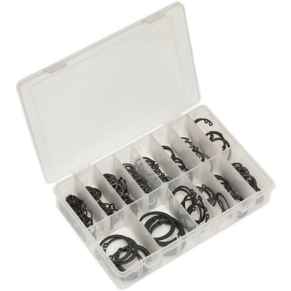 200 Piece Internal & External Circlip Assortment - Metric Sizing - Snap Ring